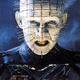 Pinhead as he looked on the first Hellraiser poster, as portrayed by horror icon Doug Bradley.